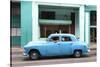 Cuba Fuerte Collection - Blue Taxi Car-Philippe Hugonnard-Stretched Canvas