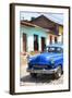 Cuba Fuerte Collection - Blue Taxi in Trinidad III-Philippe Hugonnard-Framed Photographic Print