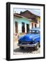 Cuba Fuerte Collection - Blue Taxi in Trinidad III-Philippe Hugonnard-Framed Photographic Print