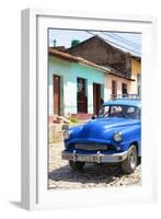 Cuba Fuerte Collection - Blue Taxi in Trinidad III-Philippe Hugonnard-Framed Photographic Print