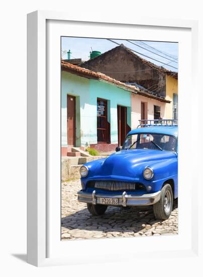 Cuba Fuerte Collection - Blue Taxi in Trinidad III-Philippe Hugonnard-Framed Photographic Print