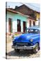 Cuba Fuerte Collection - Blue Taxi in Trinidad III-Philippe Hugonnard-Stretched Canvas