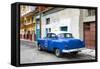 Cuba Fuerte Collection - Blue Taxi Pontiac 1953-Philippe Hugonnard-Framed Stretched Canvas