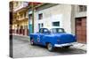 Cuba Fuerte Collection - Blue Taxi Pontiac 1953-Philippe Hugonnard-Stretched Canvas