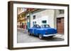Cuba Fuerte Collection - Blue Taxi Pontiac 1953-Philippe Hugonnard-Framed Photographic Print