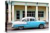 Cuba Fuerte Collection - Blue Vintage Car-Philippe Hugonnard-Stretched Canvas