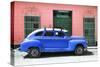 Cuba Fuerte Collection - Blue Vintage Car-Philippe Hugonnard-Stretched Canvas