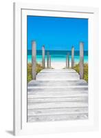 Cuba Fuerte Collection - Boardwalk on the Beach-Philippe Hugonnard-Framed Photographic Print