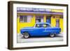 Cuba Fuerte Collection - Classic American Blue Car in Havana-Philippe Hugonnard-Framed Premium Photographic Print