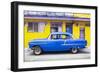 Cuba Fuerte Collection - Classic American Blue Car in Havana-Philippe Hugonnard-Framed Premium Photographic Print