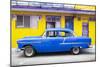 Cuba Fuerte Collection - Classic American Blue Car in Havana-Philippe Hugonnard-Mounted Premium Photographic Print