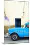 Cuba Fuerte Collection - Classic American Blue Car-Philippe Hugonnard-Mounted Photographic Print