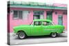 Cuba Fuerte Collection - Classic American Green Car in Havana-Philippe Hugonnard-Stretched Canvas