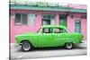 Cuba Fuerte Collection - Classic American Green Car in Havana-Philippe Hugonnard-Stretched Canvas