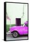 Cuba Fuerte Collection - Classic American Hot Pink Car-Philippe Hugonnard-Framed Stretched Canvas