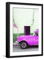 Cuba Fuerte Collection - Classic American Hot Pink Car-Philippe Hugonnard-Framed Photographic Print