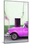 Cuba Fuerte Collection - Classic American Hot Pink Car-Philippe Hugonnard-Mounted Photographic Print