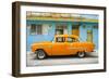 Cuba Fuerte Collection - Classic American Orange Car in Havana-Philippe Hugonnard-Framed Photographic Print