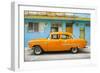 Cuba Fuerte Collection - Classic American Orange Car in Havana-Philippe Hugonnard-Framed Photographic Print