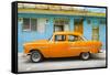 Cuba Fuerte Collection - Classic American Orange Car in Havana-Philippe Hugonnard-Framed Stretched Canvas