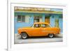 Cuba Fuerte Collection - Classic American Orange Car in Havana-Philippe Hugonnard-Framed Photographic Print