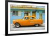 Cuba Fuerte Collection - Classic American Orange Car in Havana-Philippe Hugonnard-Framed Photographic Print