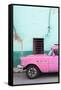 Cuba Fuerte Collection - Classic American Pink Car-Philippe Hugonnard-Framed Stretched Canvas