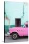 Cuba Fuerte Collection - Classic American Pink Car-Philippe Hugonnard-Stretched Canvas
