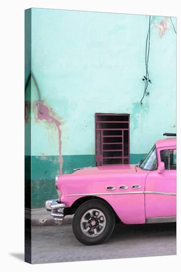 Cuba Fuerte Collection - Classic American Pink Car-Philippe Hugonnard-Stretched Canvas