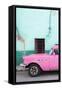 Cuba Fuerte Collection - Classic American Pink Car-Philippe Hugonnard-Framed Stretched Canvas