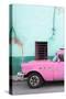 Cuba Fuerte Collection - Classic American Pink Car-Philippe Hugonnard-Stretched Canvas