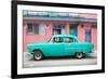 Cuba Fuerte Collection - Classic American Turquoise Car in Havana-Philippe Hugonnard-Framed Photographic Print