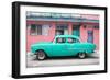 Cuba Fuerte Collection - Classic American Turquoise Car in Havana-Philippe Hugonnard-Framed Photographic Print