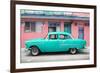 Cuba Fuerte Collection - Classic American Turquoise Car in Havana-Philippe Hugonnard-Framed Photographic Print