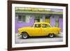 Cuba Fuerte Collection - Classic American Yellow Car in Havana-Philippe Hugonnard-Framed Photographic Print