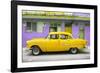 Cuba Fuerte Collection - Classic American Yellow Car in Havana-Philippe Hugonnard-Framed Photographic Print