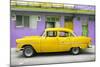 Cuba Fuerte Collection - Classic American Yellow Car in Havana-Philippe Hugonnard-Mounted Photographic Print
