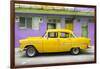 Cuba Fuerte Collection - Classic American Yellow Car in Havana-Philippe Hugonnard-Framed Photographic Print