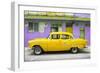 Cuba Fuerte Collection - Classic American Yellow Car in Havana-Philippe Hugonnard-Framed Photographic Print