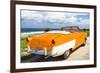 Cuba Fuerte Collection - Classic Orange Car Cabriolet-Philippe Hugonnard-Framed Photographic Print