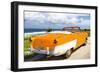 Cuba Fuerte Collection - Classic Orange Car Cabriolet-Philippe Hugonnard-Framed Photographic Print