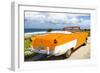 Cuba Fuerte Collection - Classic Orange Car Cabriolet-Philippe Hugonnard-Framed Photographic Print