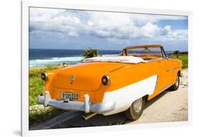 Cuba Fuerte Collection - Classic Orange Car Cabriolet-Philippe Hugonnard-Framed Photographic Print