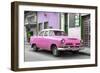 Cuba Fuerte Collection - Classic Pink Car-Philippe Hugonnard-Framed Photographic Print