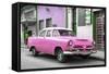 Cuba Fuerte Collection - Classic Pink Car-Philippe Hugonnard-Framed Stretched Canvas