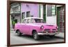 Cuba Fuerte Collection - Classic Pink Car-Philippe Hugonnard-Framed Photographic Print