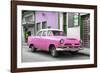 Cuba Fuerte Collection - Classic Pink Car-Philippe Hugonnard-Framed Photographic Print