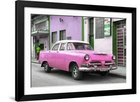 Cuba Fuerte Collection - Classic Pink Car-Philippe Hugonnard-Framed Photographic Print