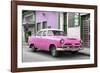 Cuba Fuerte Collection - Classic Pink Car-Philippe Hugonnard-Framed Photographic Print