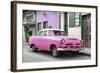 Cuba Fuerte Collection - Classic Pink Car-Philippe Hugonnard-Framed Photographic Print